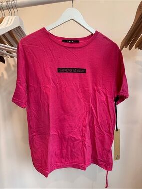 Ksubi Hot Pink 'Daydreams At Night' Short Sleeve Tee